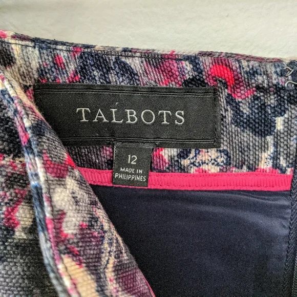 Talbots Cotton Pencil Floral Skirt Size 12 - Picture 5 of 7